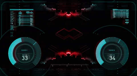 Futuristic digital interface screen Stock Footage 63768904