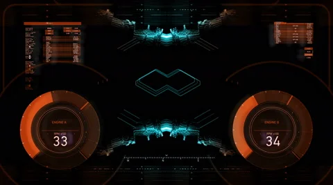 Futuristic digital interface screen Stock Footage 63768948