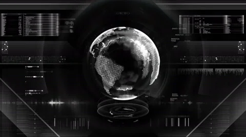 Futuristic digital interface screen Stock Footage 63868178