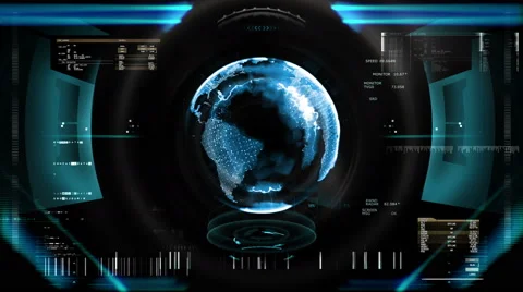 Futuristic digital interface screen Stock Footage 63868235