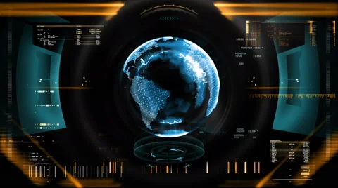 Futuristic digital interface screen Stock Footage 63868580