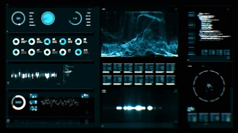 Futuristic digital interface screen Stock Footage 64993661