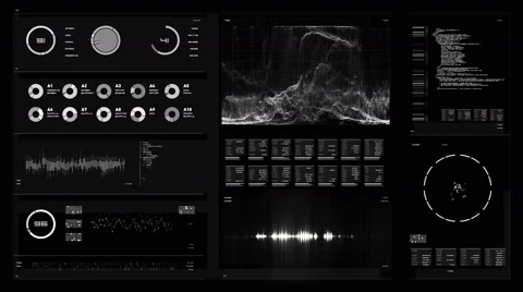 Futuristic digital interface screen Stock Footage 64993809