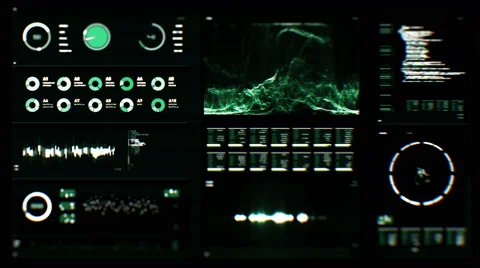 Futuristic digital interface screen Stock Footage 64993937
