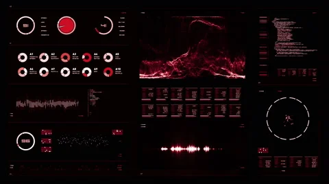 Futuristic digital interface screen Stock Footage 64994028