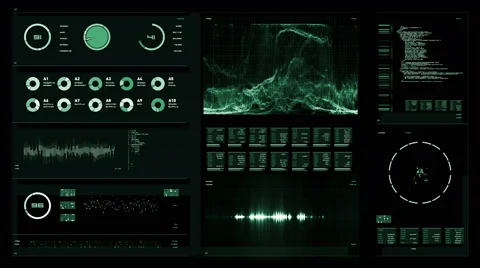 Futuristic digital interface screen Stock Footage 64994038