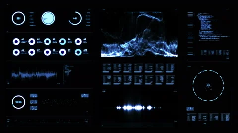 Futuristic digital interface screen Stock Footage 64994116