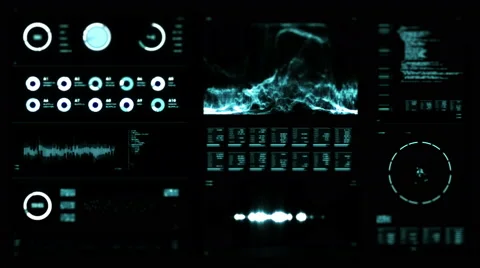 Futuristic digital interface screen Stock Footage 64994149