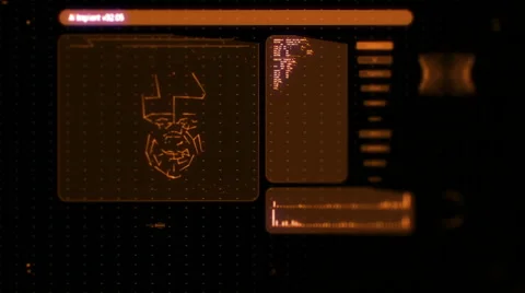 Futuristic digital interface screen Stock Footage 65225619