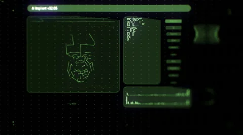 Futuristic digital interface screen Stock Footage 65225627