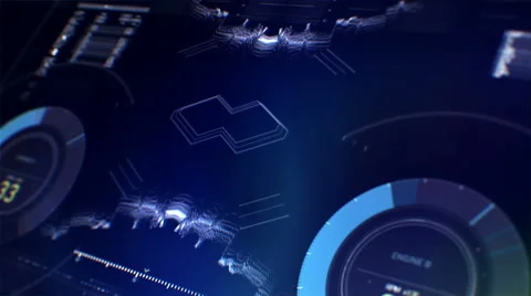 Futuristic digital interface screen Stock Footage 65337243