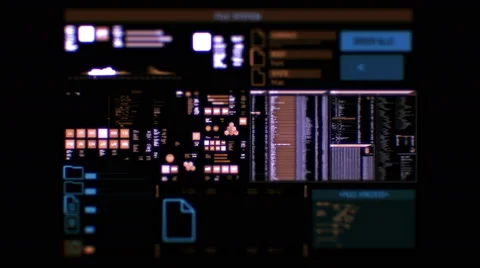 Futuristic digital interface screen Stock Footage 65525507