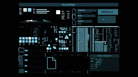 Futuristic digital interface screen Stock Footage 65526129