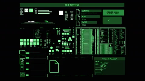 Futuristic digital interface screen Stock Footage 65526197