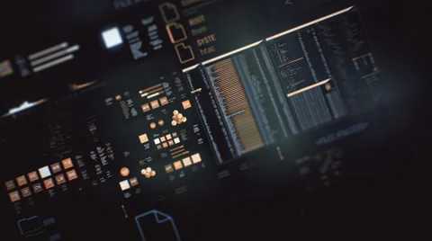 Futuristic digital interface screen Stock Footage 65526488