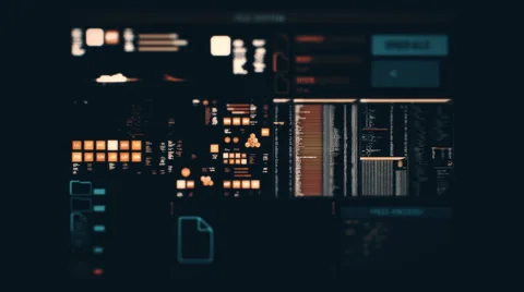 Futuristic digital interface screen Stock Footage 65526606