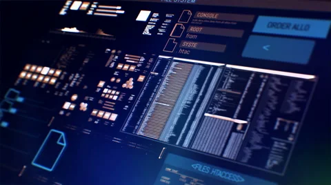 Futuristic digital interface screen Stock Footage 65527049