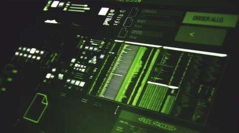 Futuristic digital interface screen Stock Footage 65527321