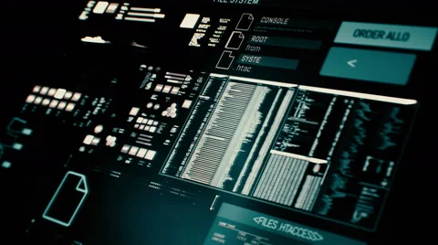Futuristic digital interface screen Stock Footage 65527799