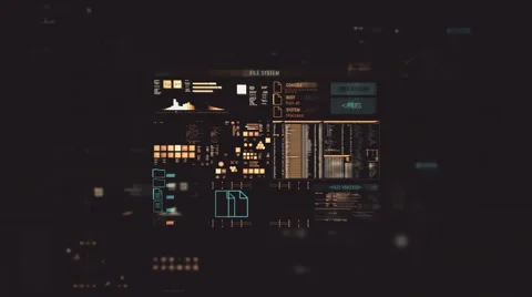 Futuristic digital interface screen Stock Footage 65728519
