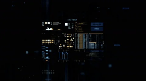 Futuristic digital interface screen Stock Footage 65729529
