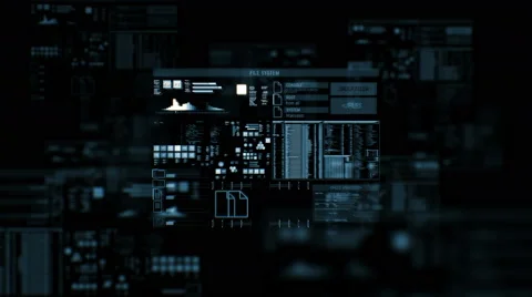 Futuristic digital interface screen Stock Footage 65729707