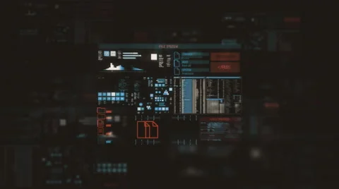 Futuristic digital interface screen Stock Footage 65729807