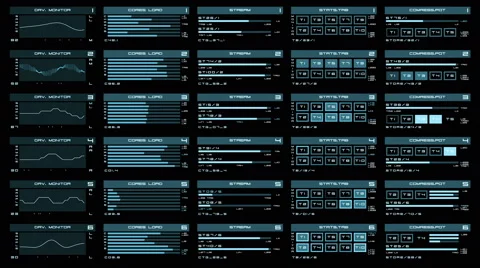 Futuristic digital interface screen Stock Footage 65731934