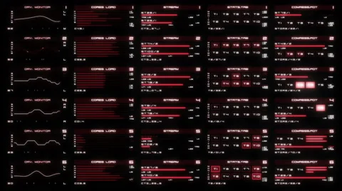 Futuristic digital interface screen Stock Footage 65731996