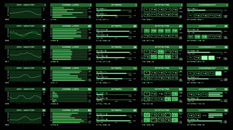 Futuristic digital interface screen Stock Footage 65732037