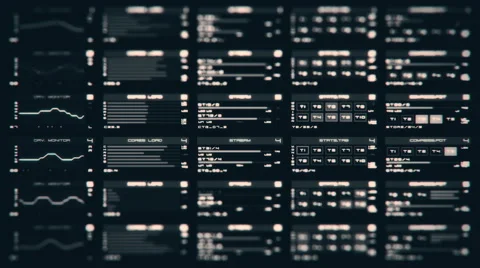 Futuristic digital interface screen Stock Footage 65734641