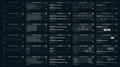 Futuristic digital interface screen Stock Footage 65736262