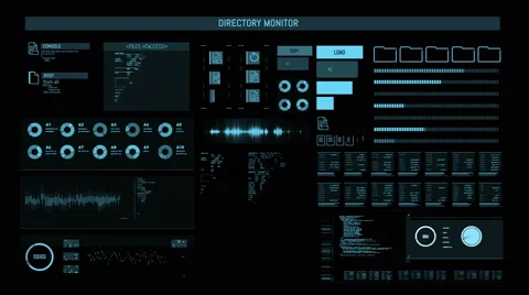 Futuristic digital interface screen Stock Footage 65746247