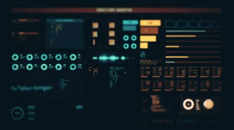 Futuristic digital interface screen Stock Footage 65746343