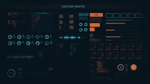 Futuristic digital interface screen Stock Footage 65746427