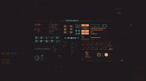 Futuristic digital interface screen Stock Footage 65758450