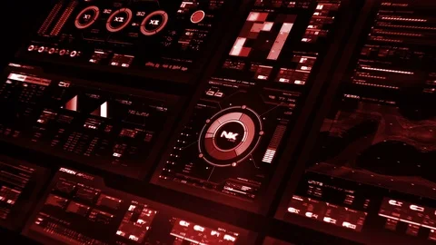 Futuristic digital interface screen Stock Footage 74771780