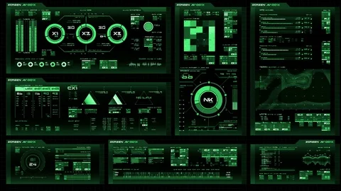Futuristic digital interface screen Stock Footage 74771825