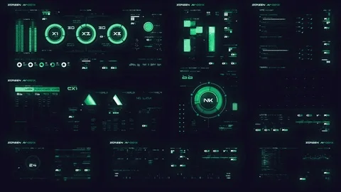 Futuristic digital interface screen Stock Footage 74772148