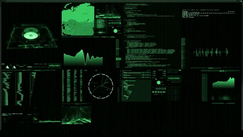Futuristic digital interface screen Stock Footage 94308899