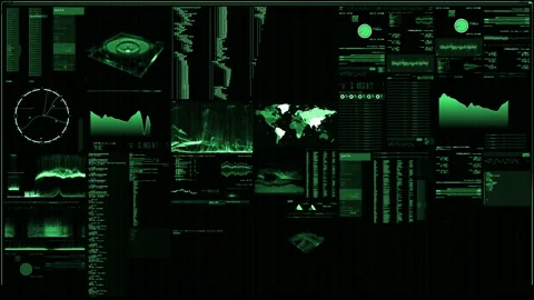 Futuristic digital interface screen Stock Footage 94309147