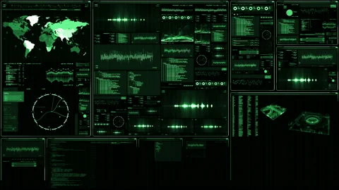 Futuristic digital interface screen Stock Footage 94310974