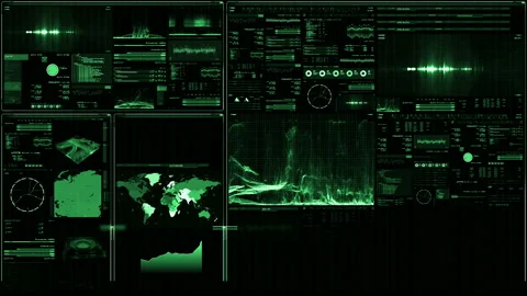 Futuristic digital interface screen Stock Footage 94311253