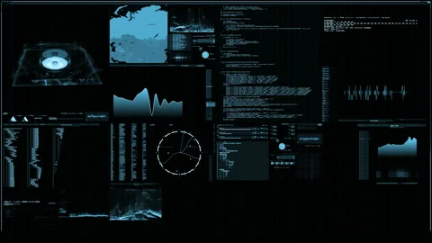 Futuristic digital interface screen Stock Footage 94314502