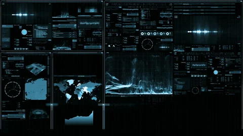 Futuristic digital interface screen Stockbeeldmateriaal 94314965