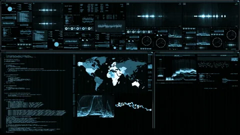 Futuristic digital interface screen Stock-Footage 94315009