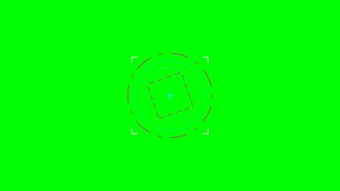 Futuristic digital interface target overlay on a vibrant green screen backg.. Stock Footage 340900298