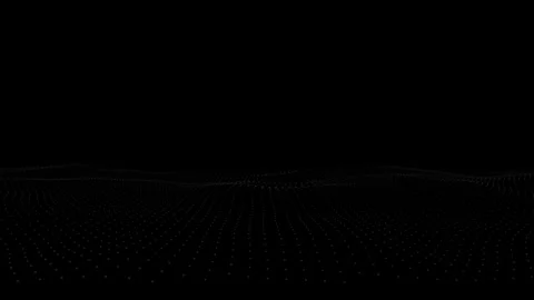 Futuristic Digital Landscape with Dynamic Grid Pattern and Dark Mysterious .. Stock Footage 341778633