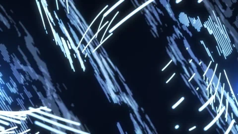 Futuristic digital lines and glowing particles forming abstract global data Stock Footage 314464736