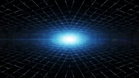Futuristic digital lines pattern loop animation Stock Footage 337661357
